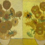 The World Famous Sunflowers paintings by Van Gogh at National Gallery in London