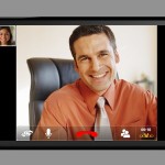 You can enjoy a video chat on a smartphone or tablet.