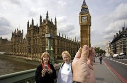 Tourists in London